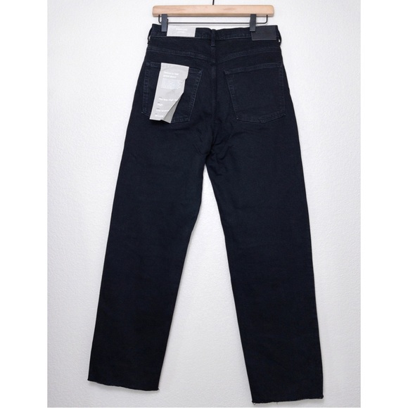 NWT Everlane The Way High Waisted Jean 28 Long Raw Hem Straight Wide Leg Organic - Picture 8 of 12